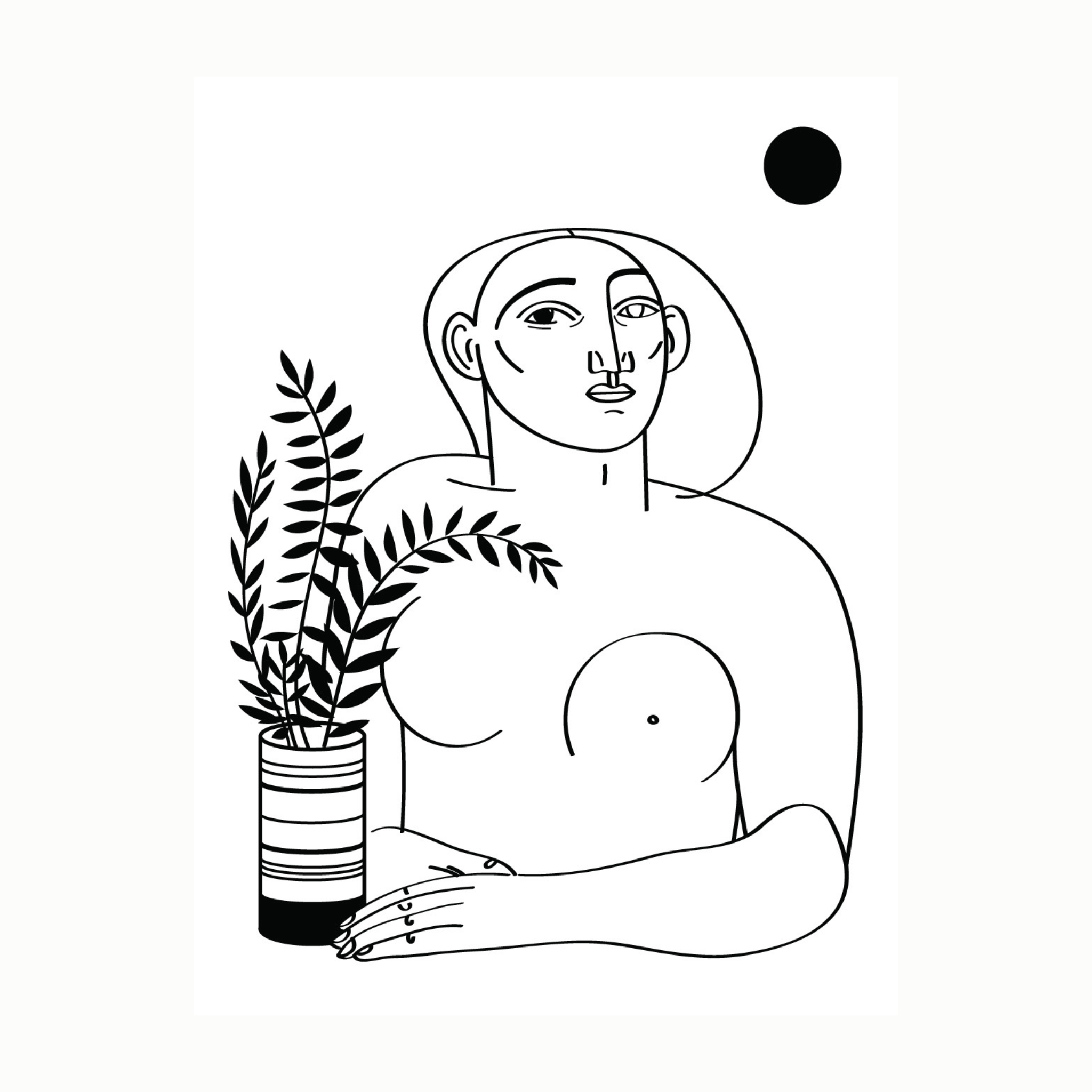Femme au pot